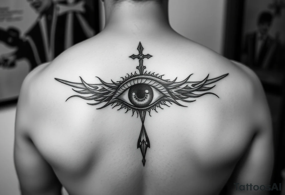 I want a tattoo with the saying "In the land of the blind, the one eyed man is king". I want to incorporate this saying into a relevant and unique design or tattoo idea. Some inspiration that I like are: Pirate theme, Roman Empire theme, Fantasy King Era theme, Futuristic/Cyberpunk theme. tattoo idea