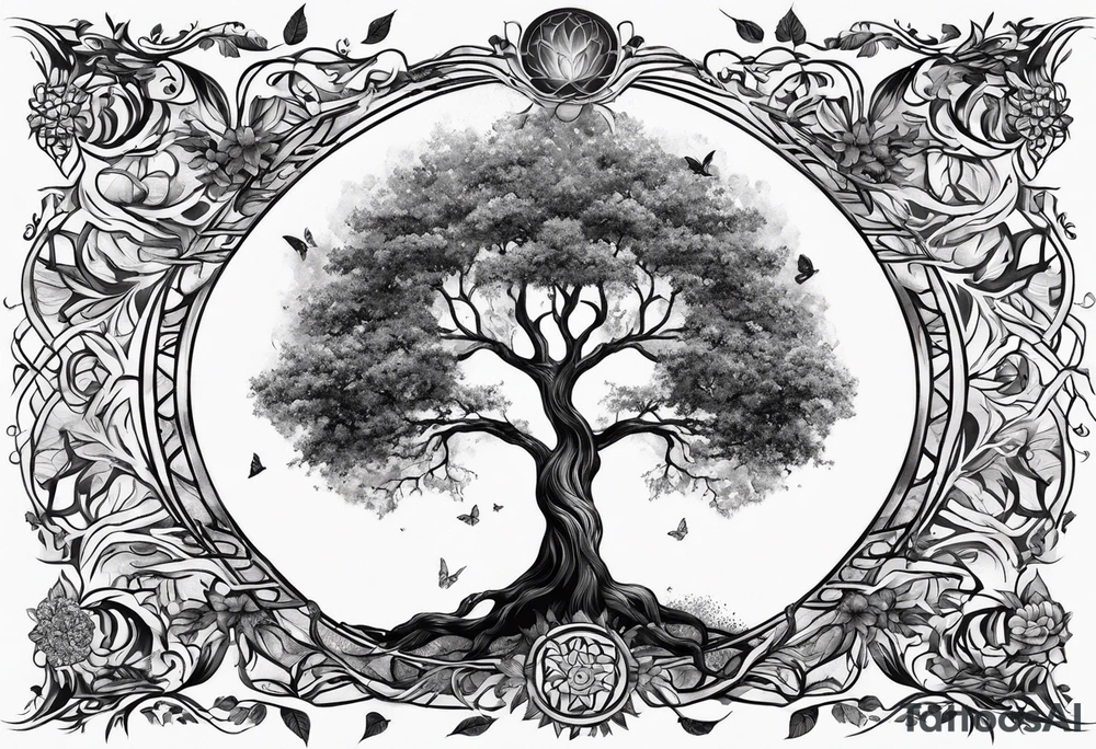 tree of life season tattoo idea