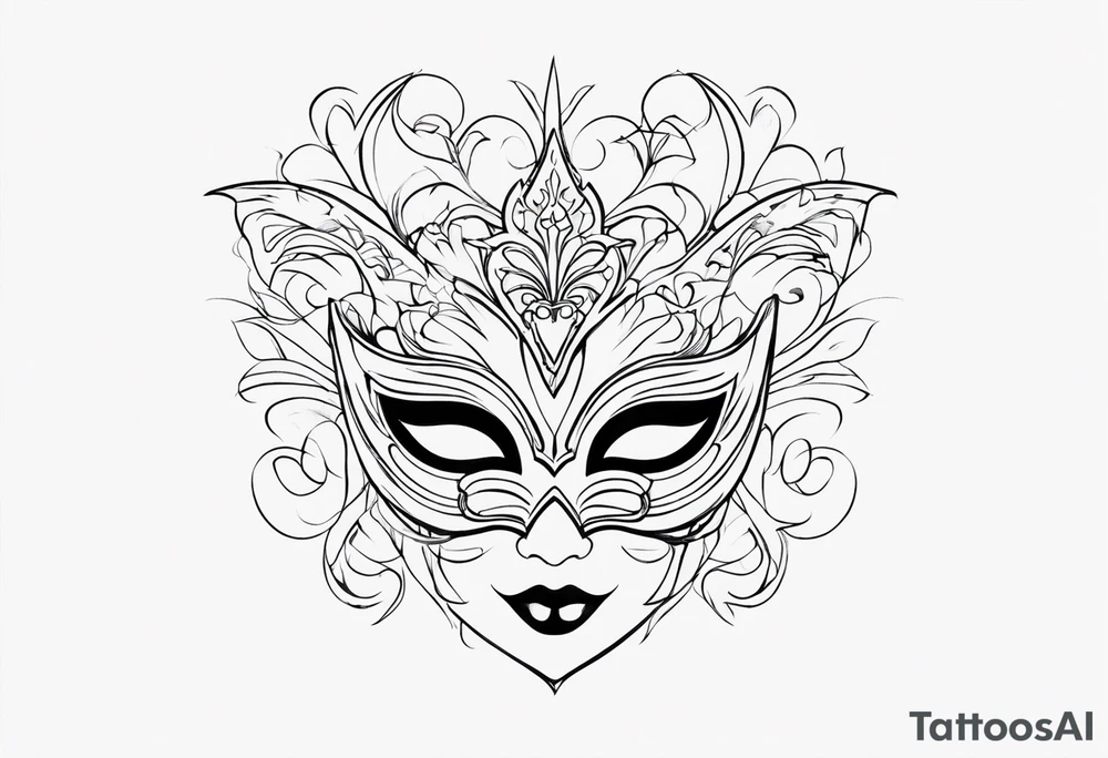 masquerade ball tattoo idea