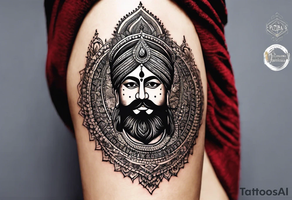 i want a punjab’s map tattoo which is in india i also want swords and punjabi warriors in it tattoo idea