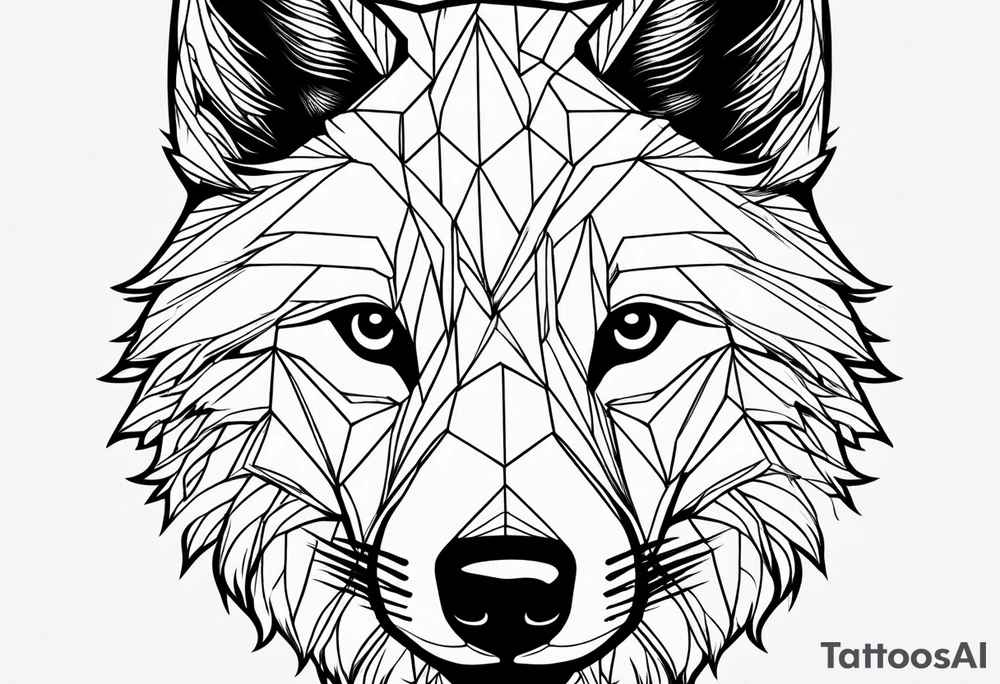 baby wolf tattoo idea