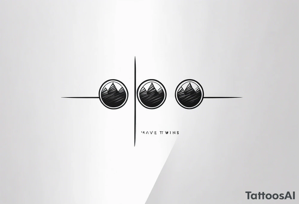small symbol for male twins on ankles tattoo idea