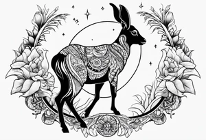 Half Goat half kangroo tattoo idea