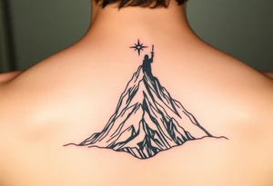 Moses is holding on the mountain the ten commandements tattoo idea