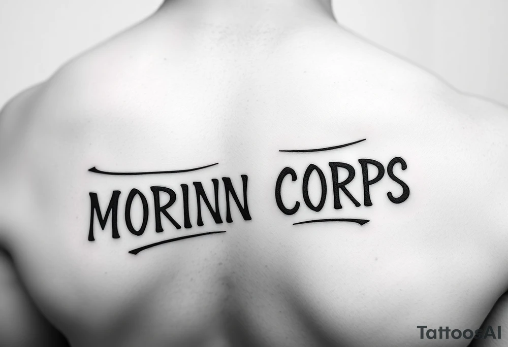 Republic of Korea
Marine Corps
lettering to arm tattoo idea