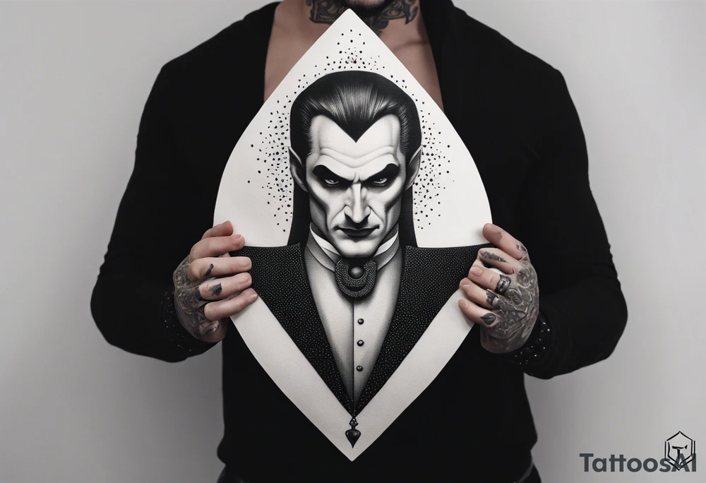 dracula inspired tattoo for the backhand tattoo idea