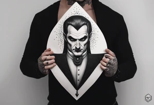 dracula inspired tattoo for the backhand tattoo idea