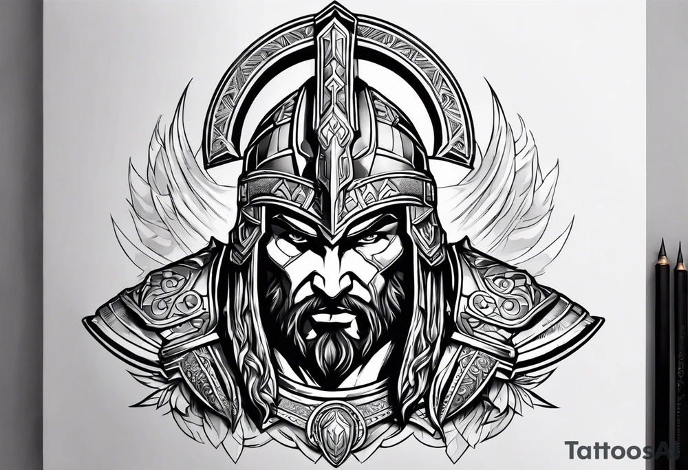 Ares the greek god of war tattoo idea