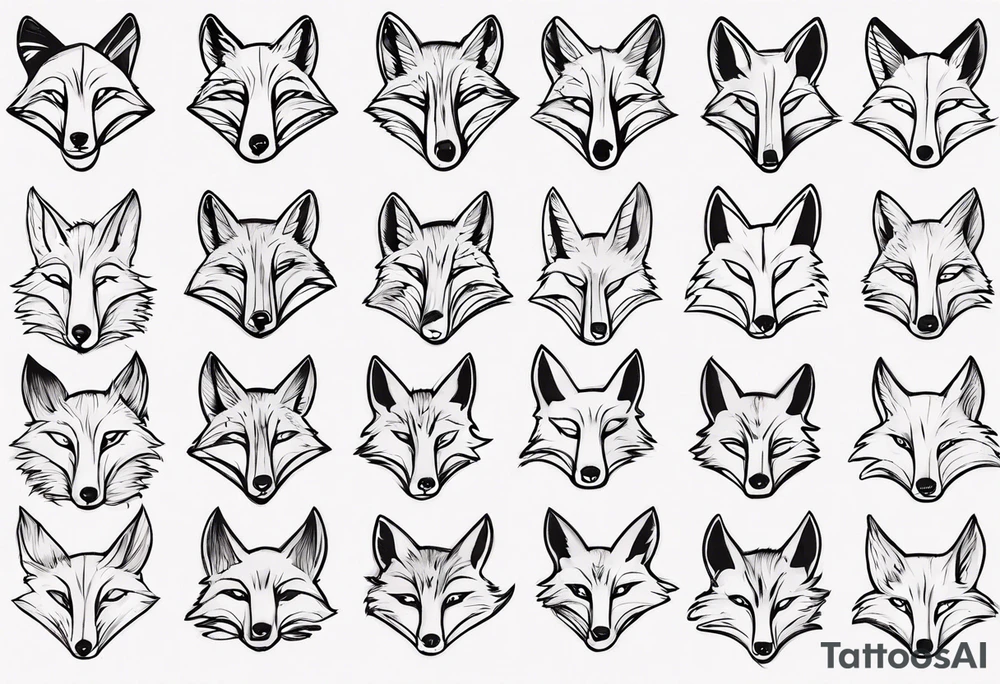 red fox tattoo idea