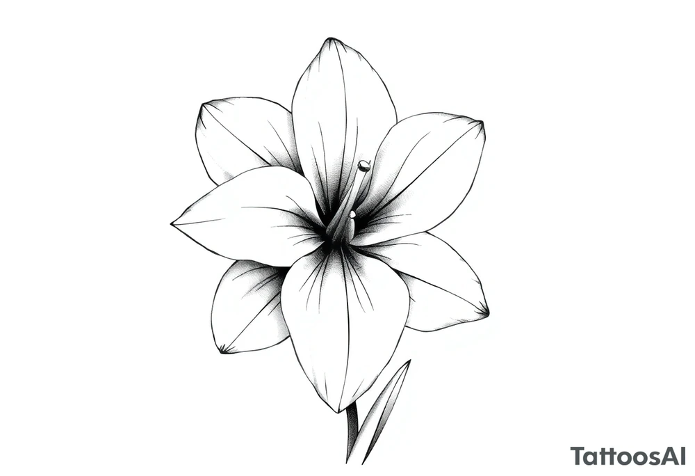 Large Narcissus flower tattoo idea