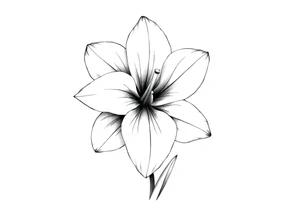 Large Narcissus flower tattoo idea