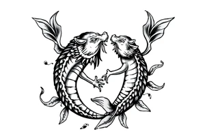 Erron, Pisces, Antique tattoo idea