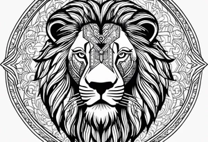 I want to get a tattoo on a lion's arm, the tattoo is related to something religious but may contain something other than the lion tattoo idea
