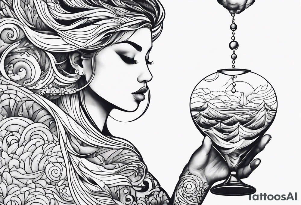 Son with water at the bottom tattoo idea