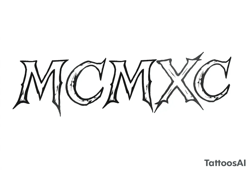 “MCMXC” tattoo idea