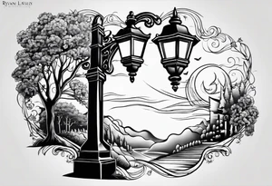 Street lamp tattoo idea