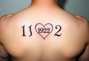Heart with 192 in the middle and a L connected to the end of teh heart tattoo idea