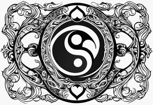 infinity symbol mixed with ying yang symbol tattoo idea
