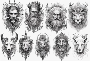 God of animals tattoo idea