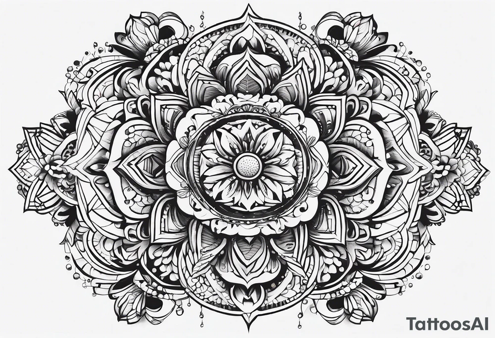 Ornementale minimaliste tattoo idea