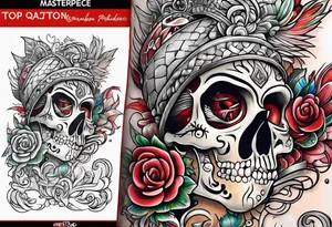 corazon con playa tattoo idea