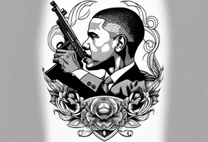 obama shooting a kid tattoo idea