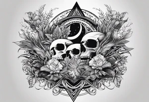 Monochrome nature's fury tattoo idea