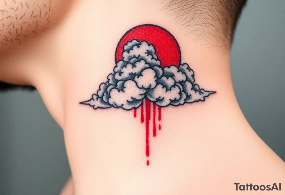 deepfull description of details with clouds and red tattoo idea deepfull description of details with clouds and red tattoo idea