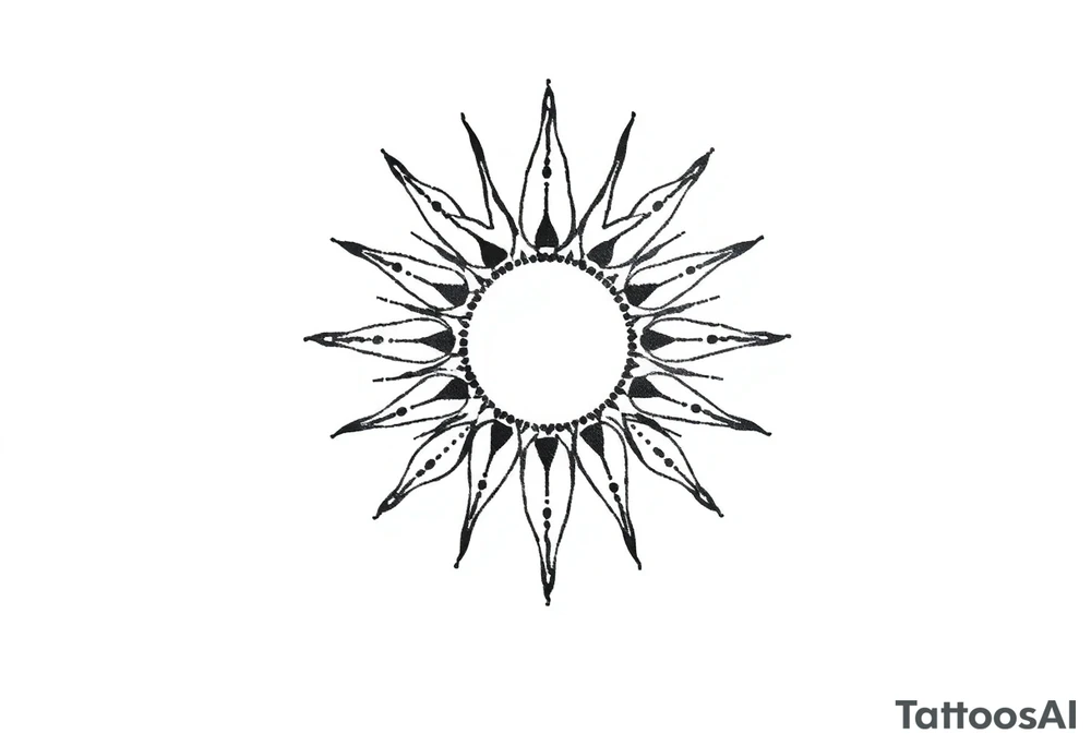 Sun tattoo idea
