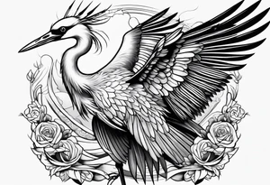 crane punge tattoo idea