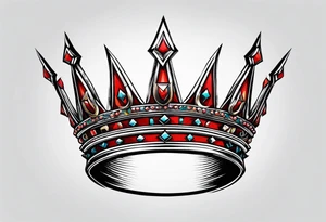 evil crown with spikes tattoo idea