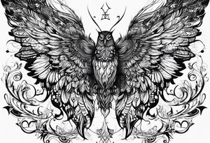 Want the  lyrics “the night belongs to you, I must be someone new.” With wings tattoo idea