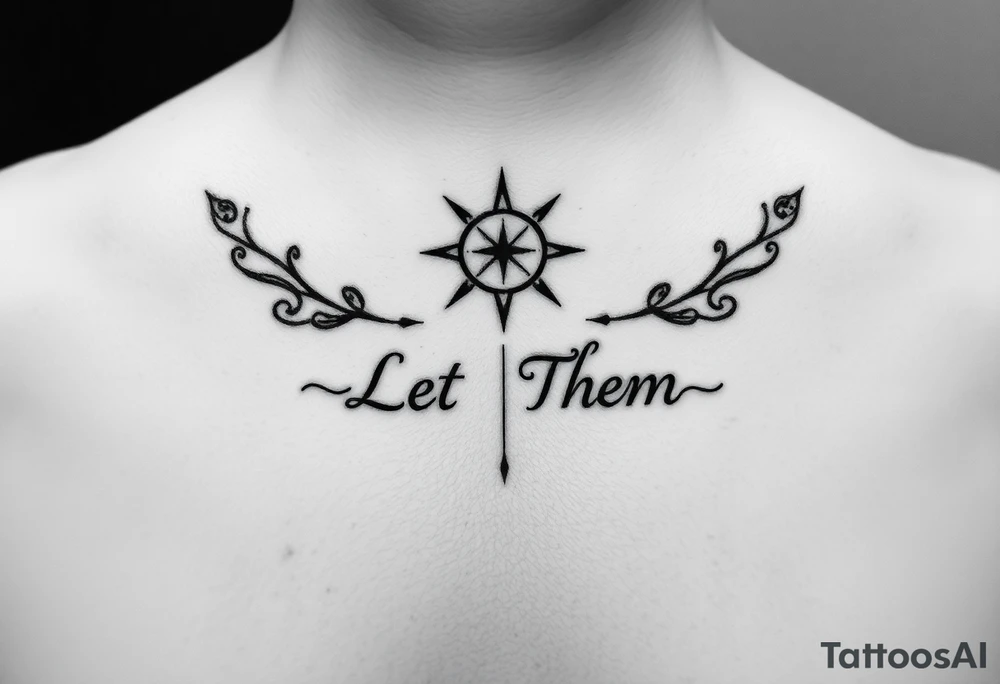 Mystical holistic light with the text Let Them tattoo idea