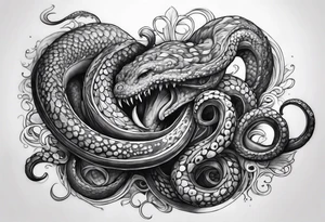 choking tentacle tattoo idea