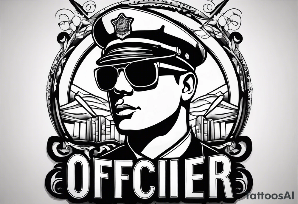Officer Sunglasses tattoo idea