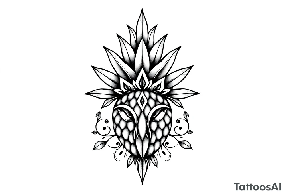 powerful majestic crown pineapple vagina, and anus tattoo idea powerful majestic crown pineapple vagina, and anus tattoo idea