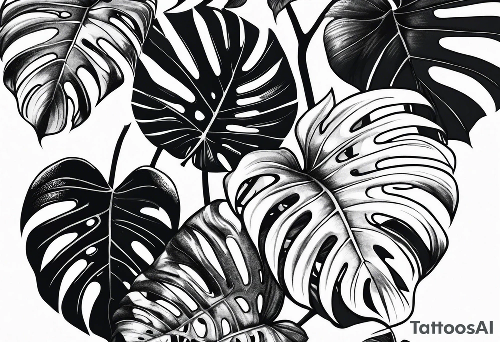 Monstera tattoo idea