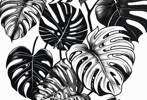 Monstera tattoo idea