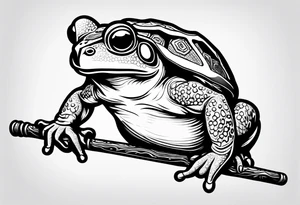 Toad with nunchaku tattoo idea
