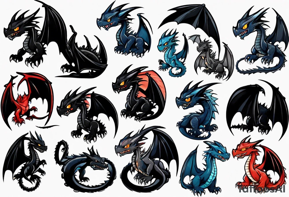 night fury dragon tattoo idea