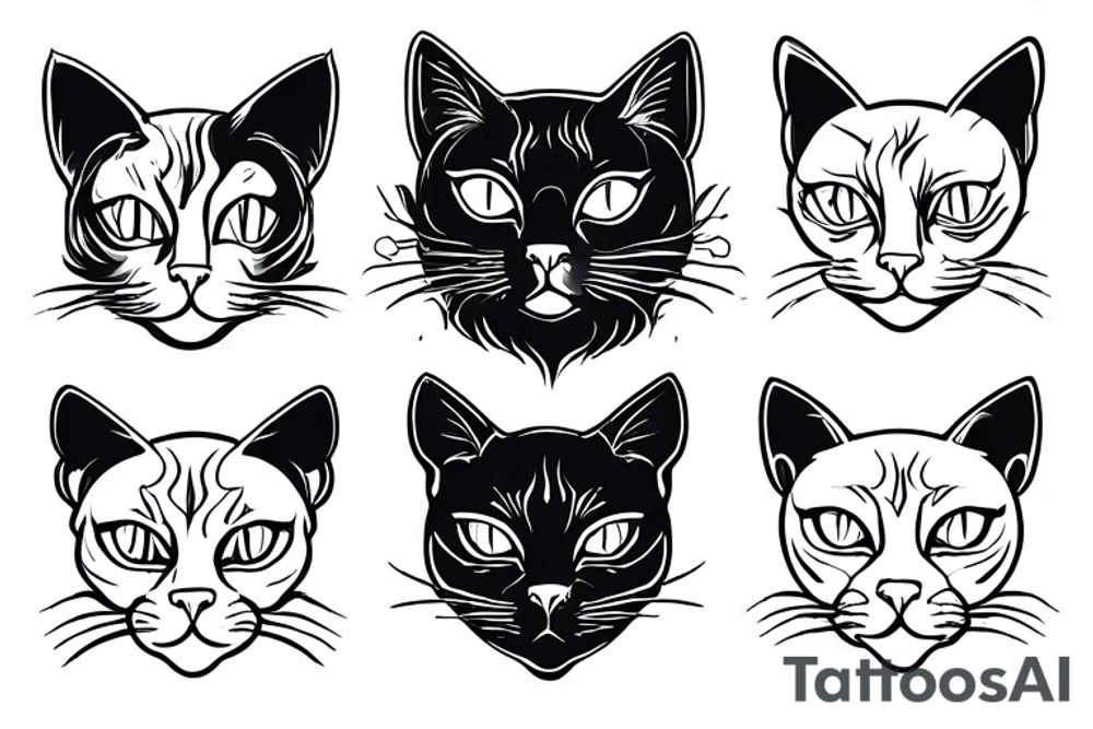 blck cat tattoo idea