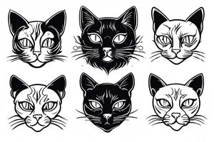 blck cat tattoo idea