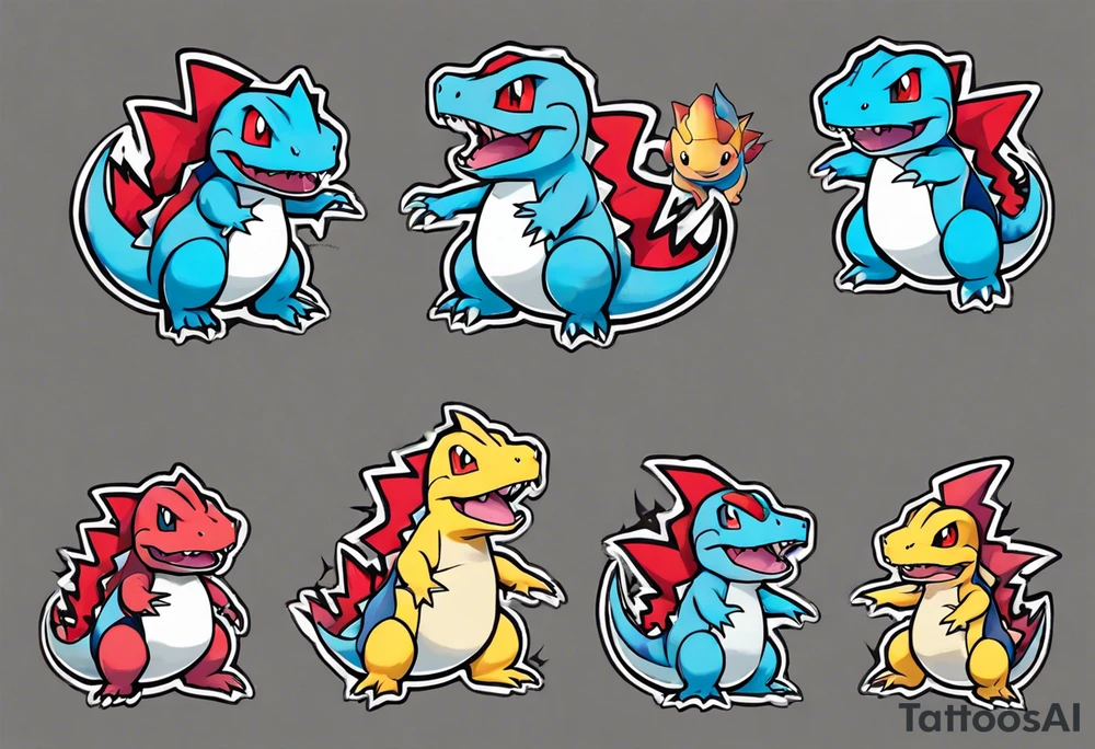 Totodile pokemon tattoo idea