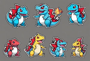 Totodile pokemon tattoo idea