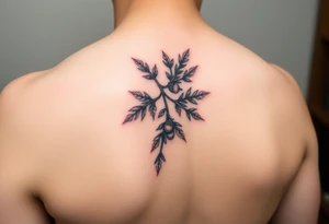 colored tattoo on the arm depicting an oak branch with acorns tattoo idea