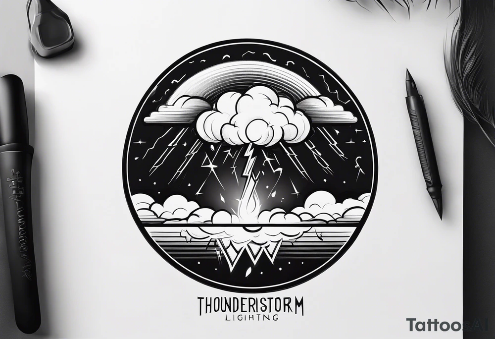 thunderstorm lighting tattoo idea