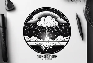 thunderstorm lighting tattoo idea