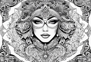 Masoud name design tattoo idea