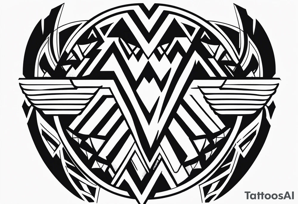 Wonder woman logo tribal tattoo idea