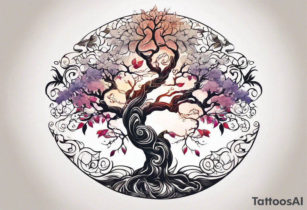 Tree of life mystic tattoo idea